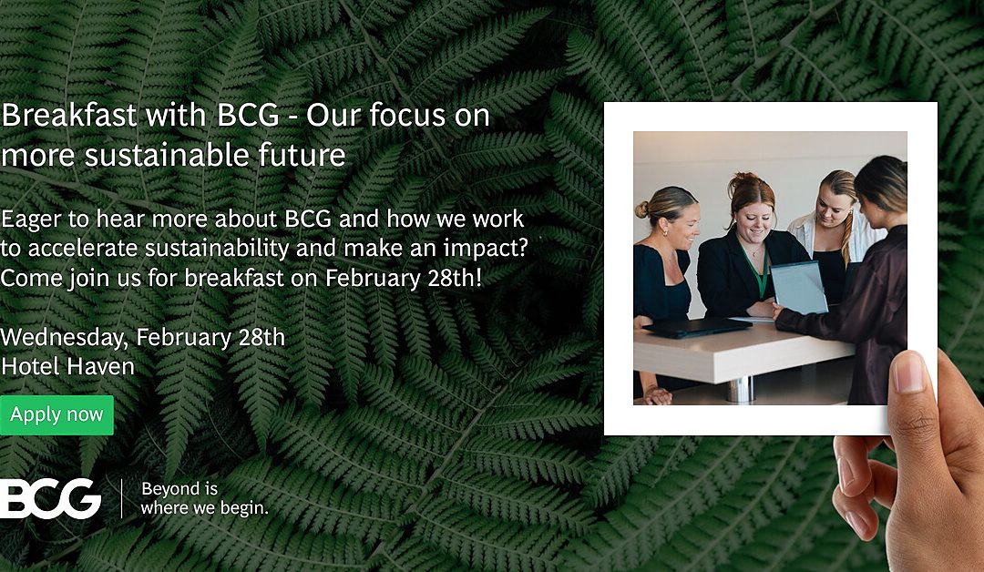 Breakfast with BCG – our focus on more sustainable future